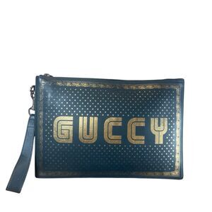 GUCCI + SEGA Guccy Stars Clutch Pochette Auth